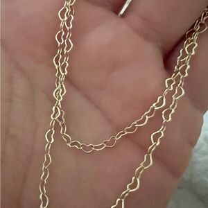 Elegant Gold Heart Chain Necklace